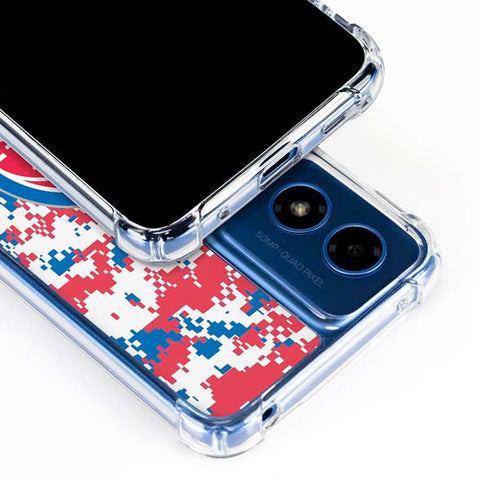 NBA Detroit Pistons Digi Camo Moto G 5G (2024) Clear Case